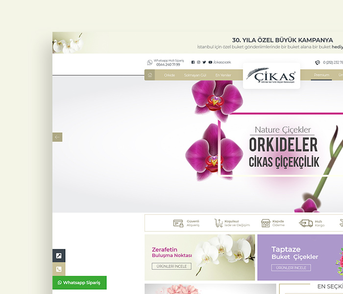 çikas çiçekçilik ( ux – ui web tasarım projesi )