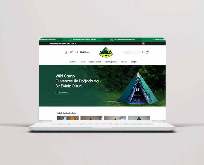wild camp ( ux / ui web tasarım projesi )